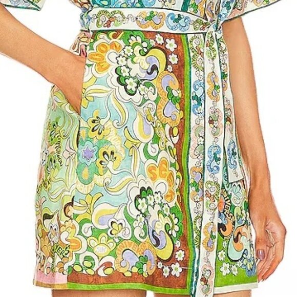 Alemais Dreamer Mini Dress Size 2 NWT Rare Belted Shirt Dress - Picture 2 of 3